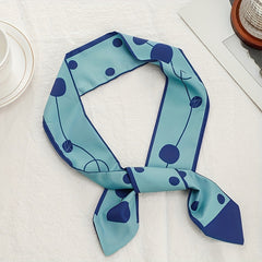 Geometric Dotted Skinny Scarf Printed Hair Ribbon Neckerchief