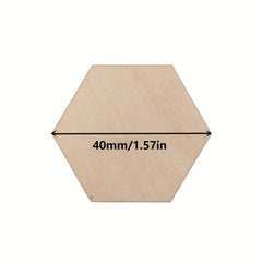 20pcs Wooden Hexagons for Painting Decoration
