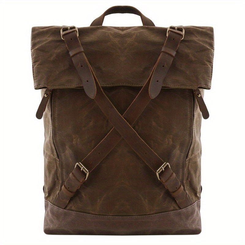 Men's Canvas Backpack Outdoor Travel School Bag Vintage Anti theft Laptop Backpa