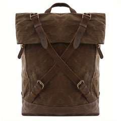 Men's Canvas Backpack Outdoor Travel School Bag Vintage Anti theft Laptop Backpa