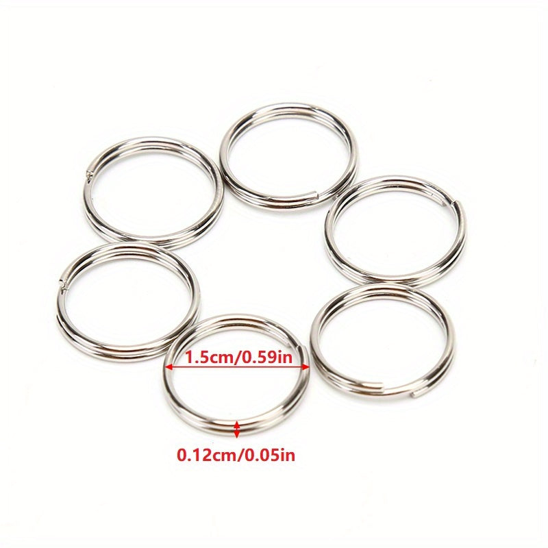 100pcs Metal Key Rings Split Rings Hoop Keychain For DIY Jewelry Keyrings