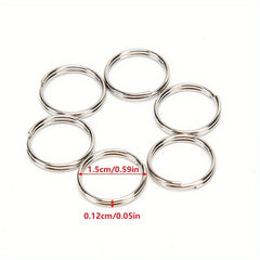 100pcs Metal Key Rings Split Rings Hoop Keychain For DIY Jewelry Keyrings