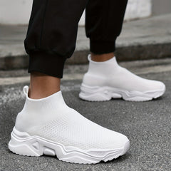 Men's Knitted Breathable Slip On Casual Shoes Lightweight Sock Shoes