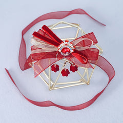 Red Flower Bridal Bracelet Wedding Prom Decoration