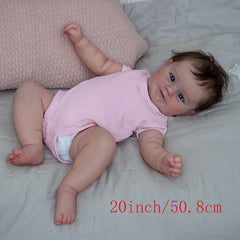 20" Reborn Baby Doll Soft Vinyl Toy For Kids