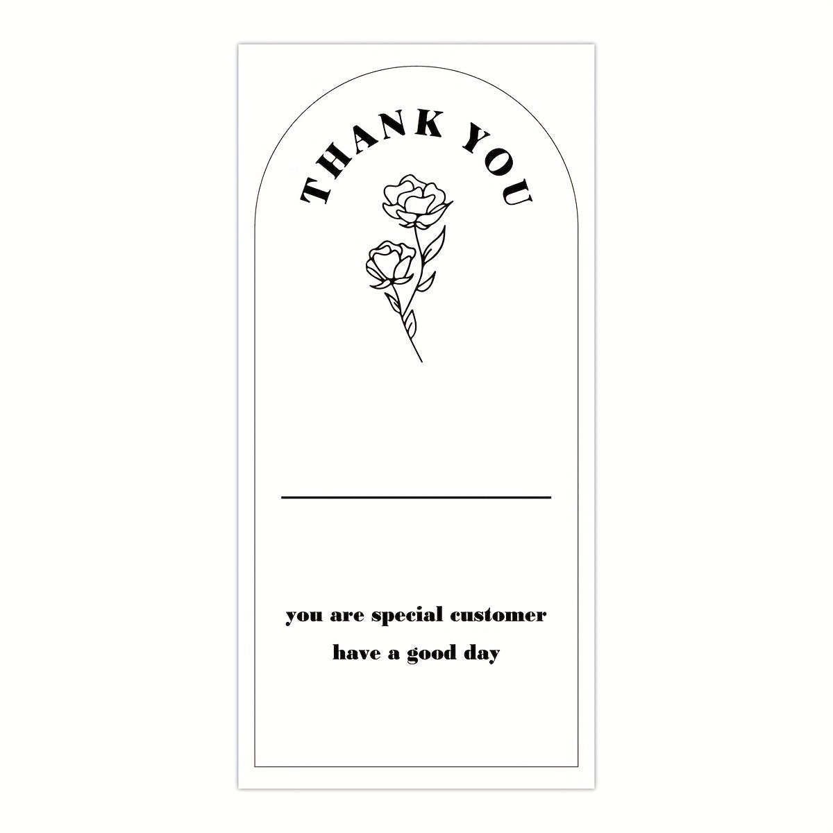 50 Sheets Thank You For Your Order Stickers Rectangle Gift Package Labels