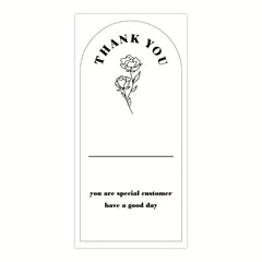 50 Sheets Thank You For Your Order Stickers Rectangle Gift Package Labels