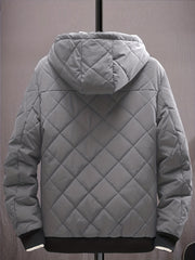 Men's Winter Hooded Coat Thick Warm Zip Up Jacket
