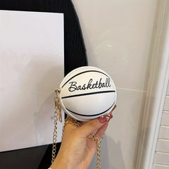 Small Basketball Ball Bag Zipper Crossbody Bag Women's Coin Purse