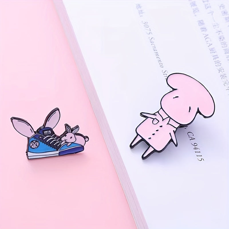 Cartoon Rabbit Brooch Couple Friendship Small Gift