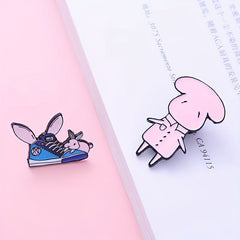 Cartoon Rabbit Brooch Couple Friendship Small Gift