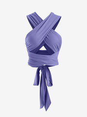 Y2K Kpop Crisscross Tie Back Crop Tank Top