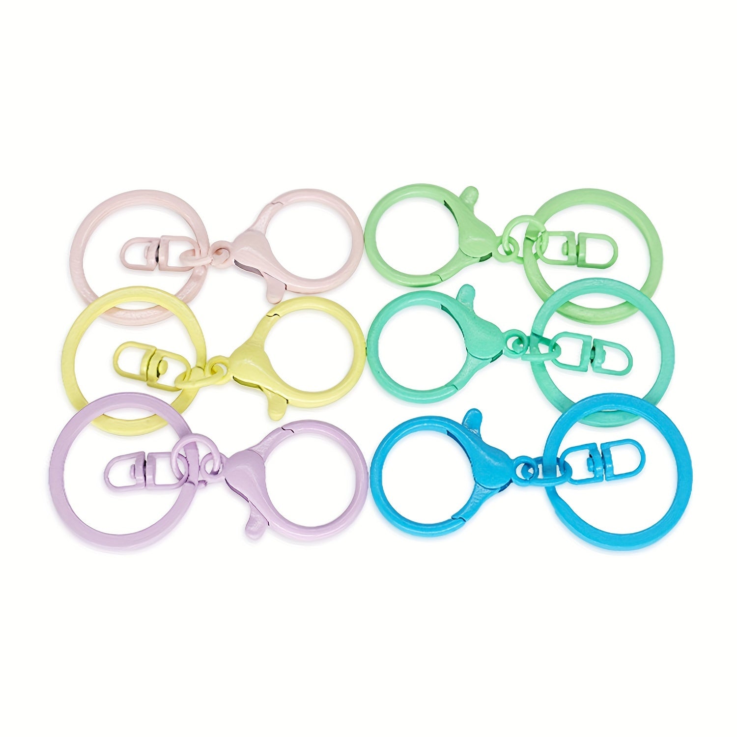 10pcs Colorful Zinc Alloy Hanging Buckle Keychain Bag Pendant Ornament