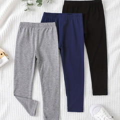 3pcs Toddler Girls Elastic Waist Leggings Set Spring Summer Clothes