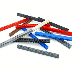 10pcs 1X16 Perforated Brick Building Blocks - MOC Parts