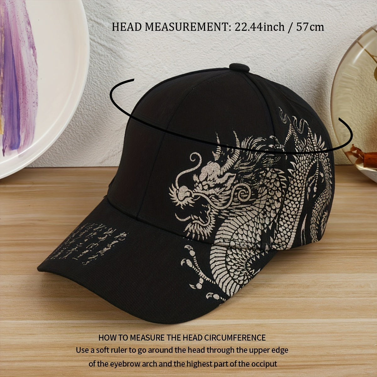 Unisex Sunshade Breathable Baseball Cap Dragon Pattern