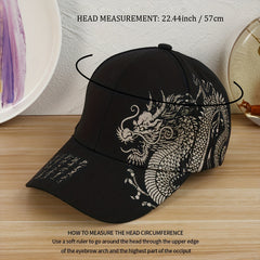 Unisex Sunshade Breathable Baseball Cap Dragon Pattern