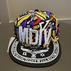 Unisex Adjustable Baseball Cap with MDIV Embroidery Geometric Pattern