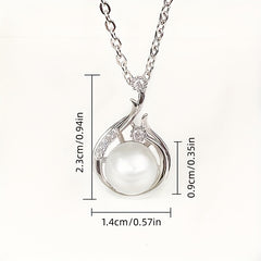 Women Pearl Pendant Necklace Charms Neck Jewelry