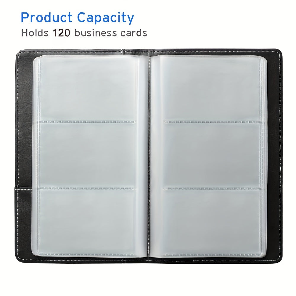 Leather Business Card Holder Book 240 Card Capacity