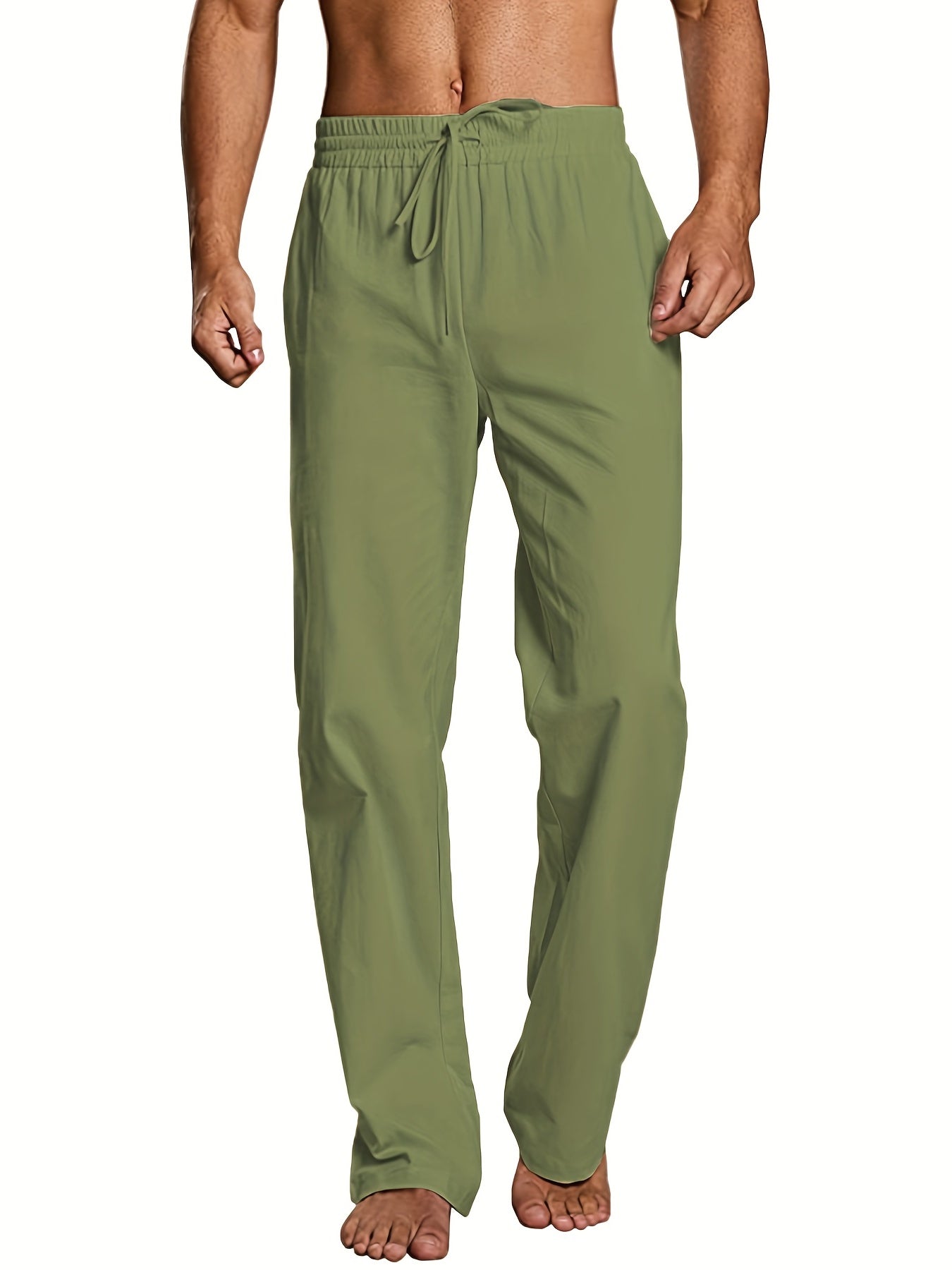 Men's Drawstring Cotton Loose Waistband Pants