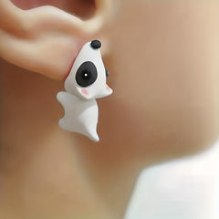 Animal Cartoon Stud Earrings Funny Bite Ear Piercing Jewelry