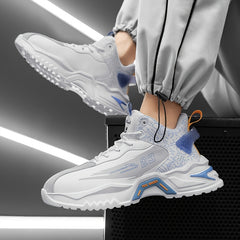 High Top Lace Up Sneakers Breathable Anti Slip Casual