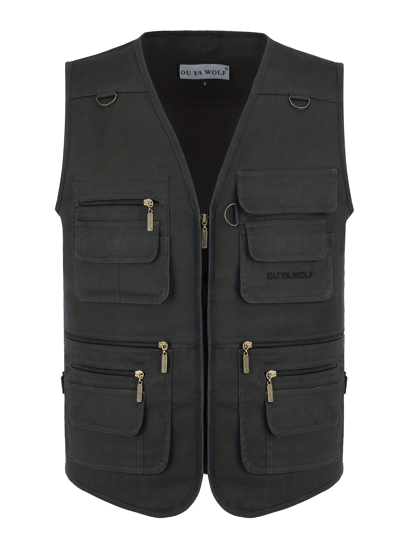 Men's Zipper Pockets Cargo Vest for Outdoor Activities