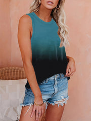 Gradient Print Tank Top Sleeveless Casual Summer Women's Clothing