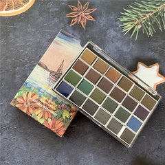 Watercolor Paints Portable Art Kit For Students - 24 Professional Artist Art Set