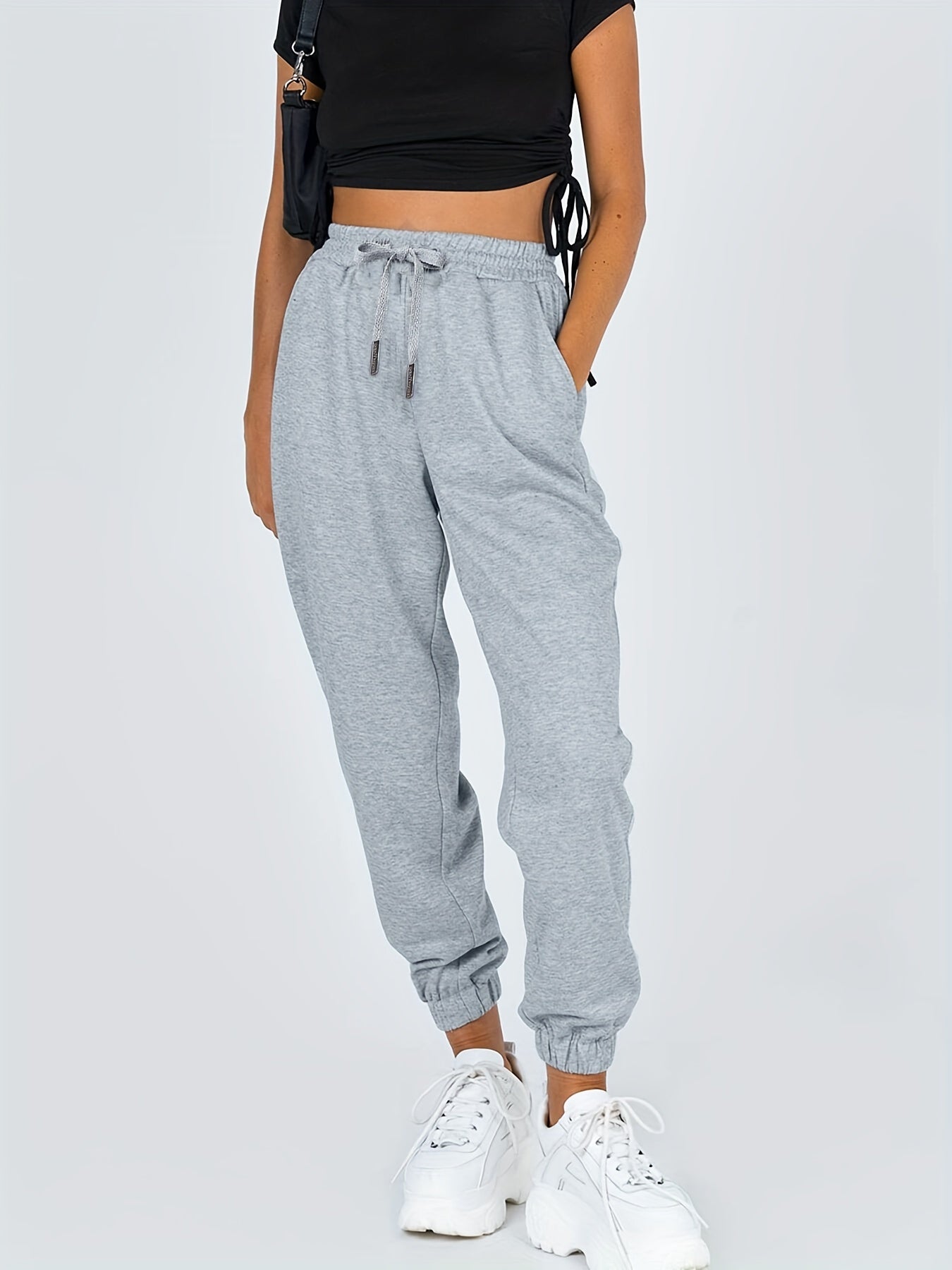 Women's Drawstring Waist Joggers Casual Pants