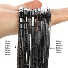 Hematite Stone Beads Cylinder Barrel Loose Beads 3 8mm