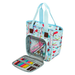 Large Capacity Knitting Bag Crochet Storage Tote Bag Yarn Storage Carrying Bag