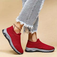 Women's Woven Walking Shoes Slip On Casual Sneakers
