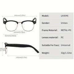 Retro Classic Reading Glasses Anti Light Glasses Men Women Accessory