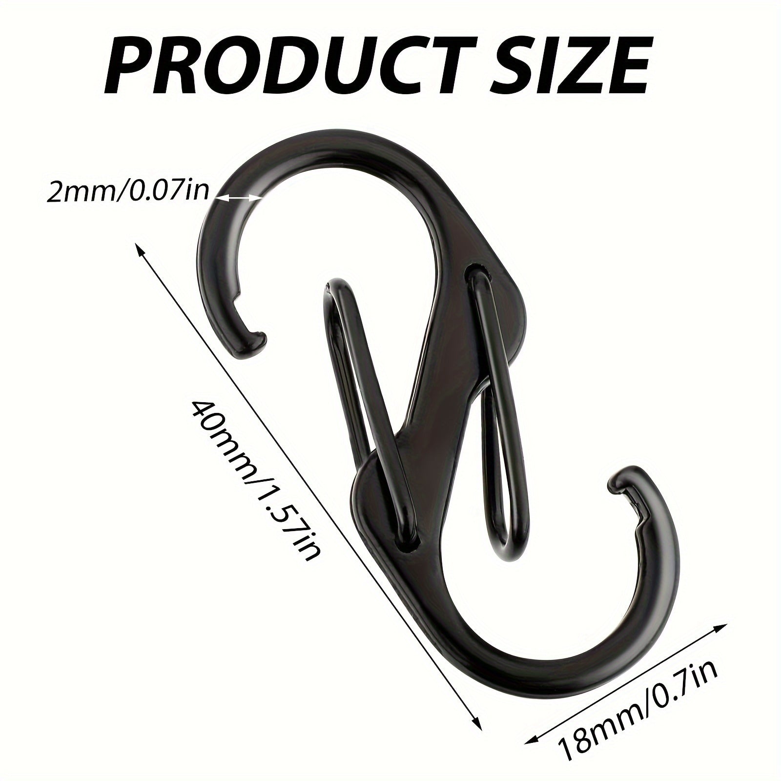 6pcs Carabiner Buckle Clip Snap Hook Keychain For Outdoor Sports