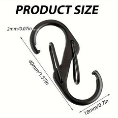 6pcs Carabiner Buckle Clip Snap Hook Keychain For Outdoor Sports