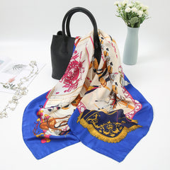 Women's Square Silk Scarf Bandana Print Neck Shawl Scarves