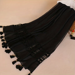 Lace Tassel Scarf for Women - Casual Cold Weather Scarves