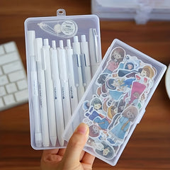 4pcs Transparent Storage Box Flip Case Organizer Jewelry Container