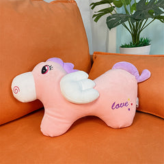 Pastel Green Pink Unicorn Plush Toy - Emotional Healing Gift for Teens & Adults