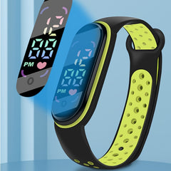 Kids Silicone Strap Digital Watch, Boys Girls Wristwatch