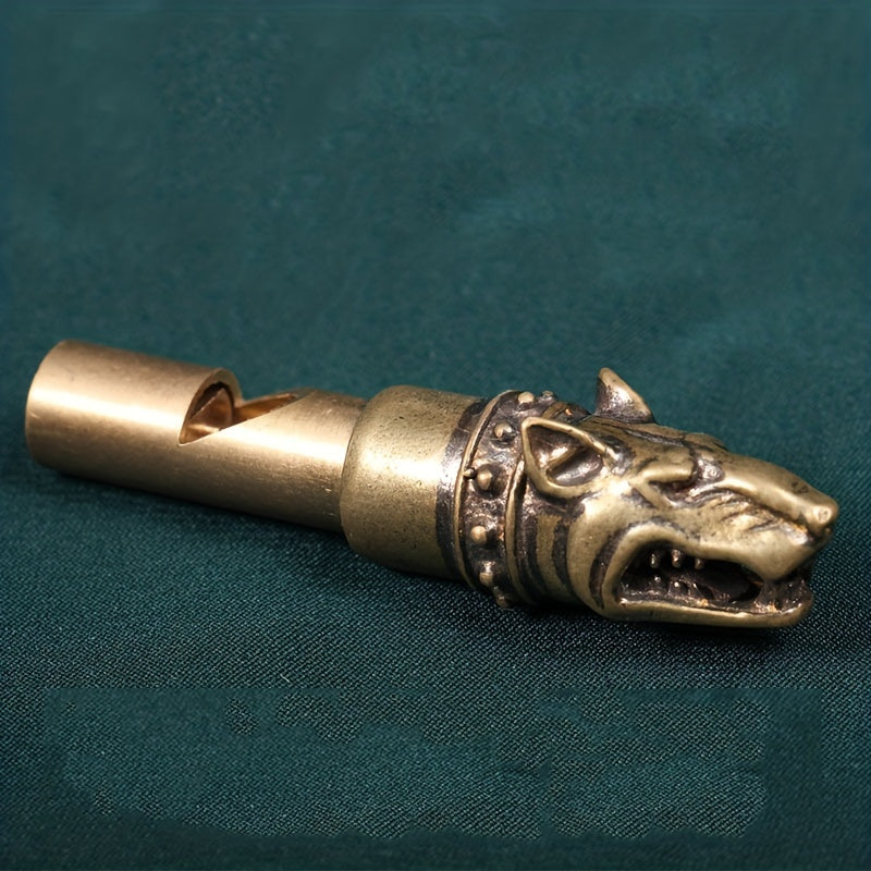 Retro Zodiac Whistle Brass Dragon Head Outdoor Emergency Supplies