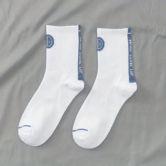 Letter Print Sports Socks Crew Street Socks