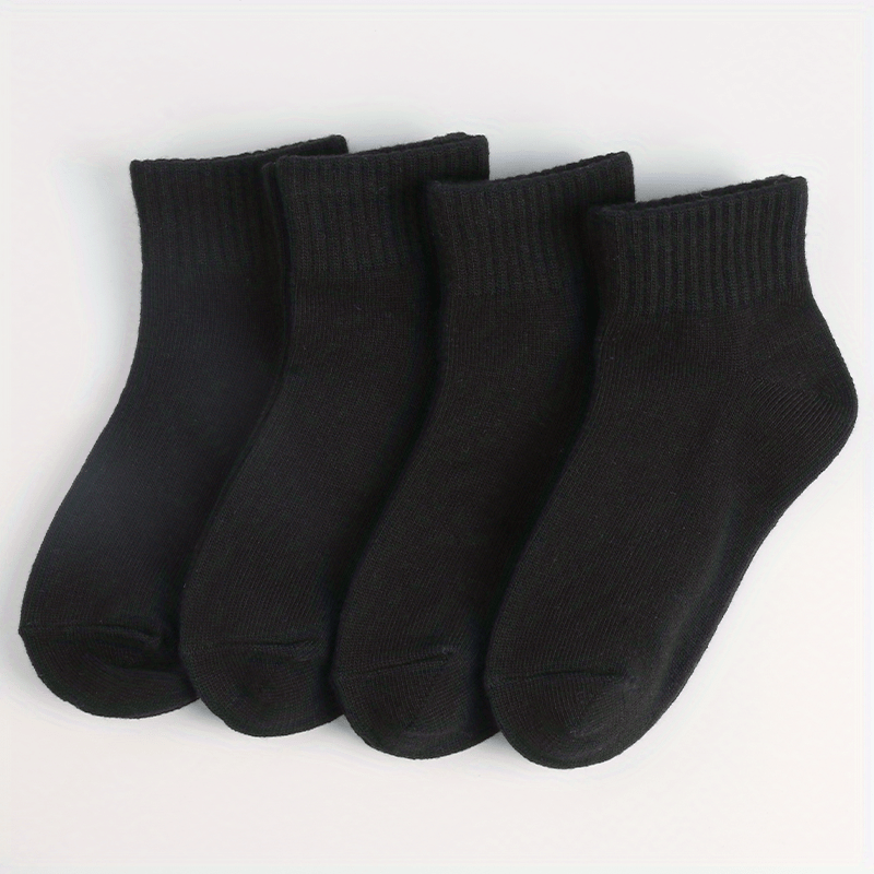 4 Pairs Kid's Sports Socks High Elastic Crew Socks