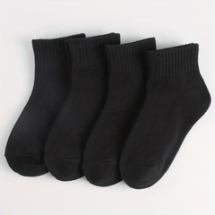 4 Pairs Kid's Sports Socks High Elastic Crew Socks
