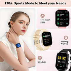 83-Inch Fitness Tracker Smartwatch with Customizable Dial and Wireless Calling