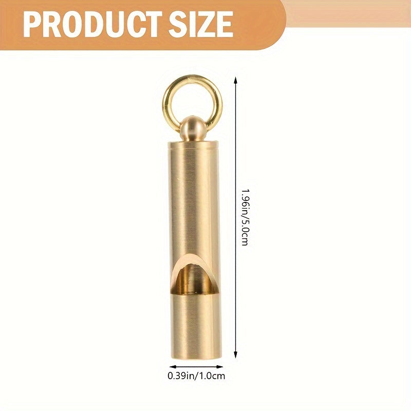 2pc Pure Brass Whistles High Frequency Field Survival Whistle