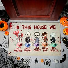Horror Anime Doormat Non Slip Floor Rug Halloween Bedroom Decor Door Mat