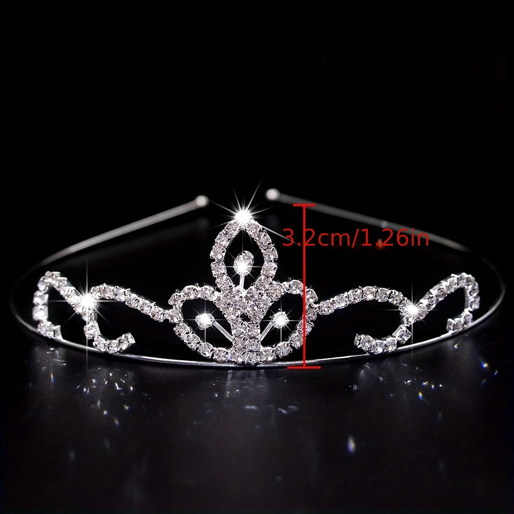 Rhinestone Headband Queen Crown Tiara Head Jewelry Hair Accessories